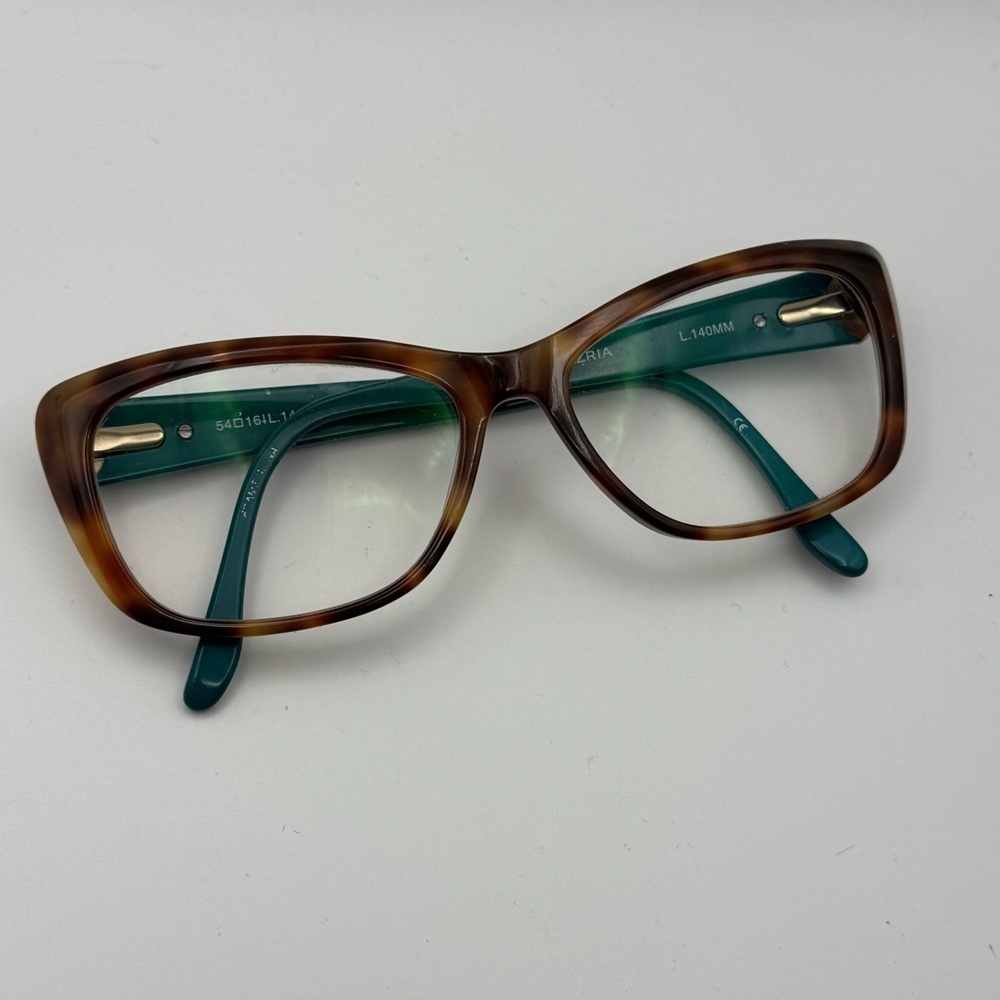 BCBG MAXAZRIA  Frames  Only LINA Havana Tortoise Shell Teal Starburst 140mm